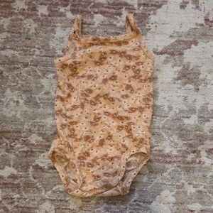 H&M Tan and Brown Patterned Kids Bodysuit